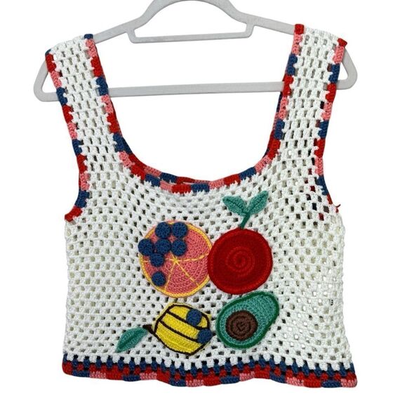 Hunter Bell Doris Crochet Top Citrus Grove Size Large - Picture 8 of 13